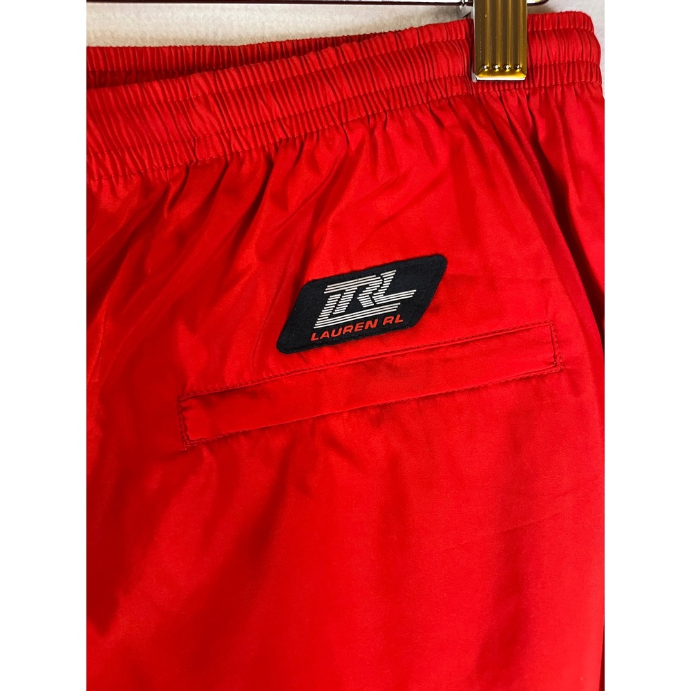 Lauren Ralph Lauren men's windbreaker pants vintage 90s red "swishy" track pants - Picture 6 of 8